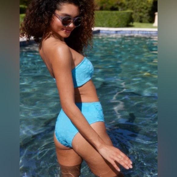 Aerie Terry Cut Out Strapless One Piece Swimsuit - Picture 3 of 9